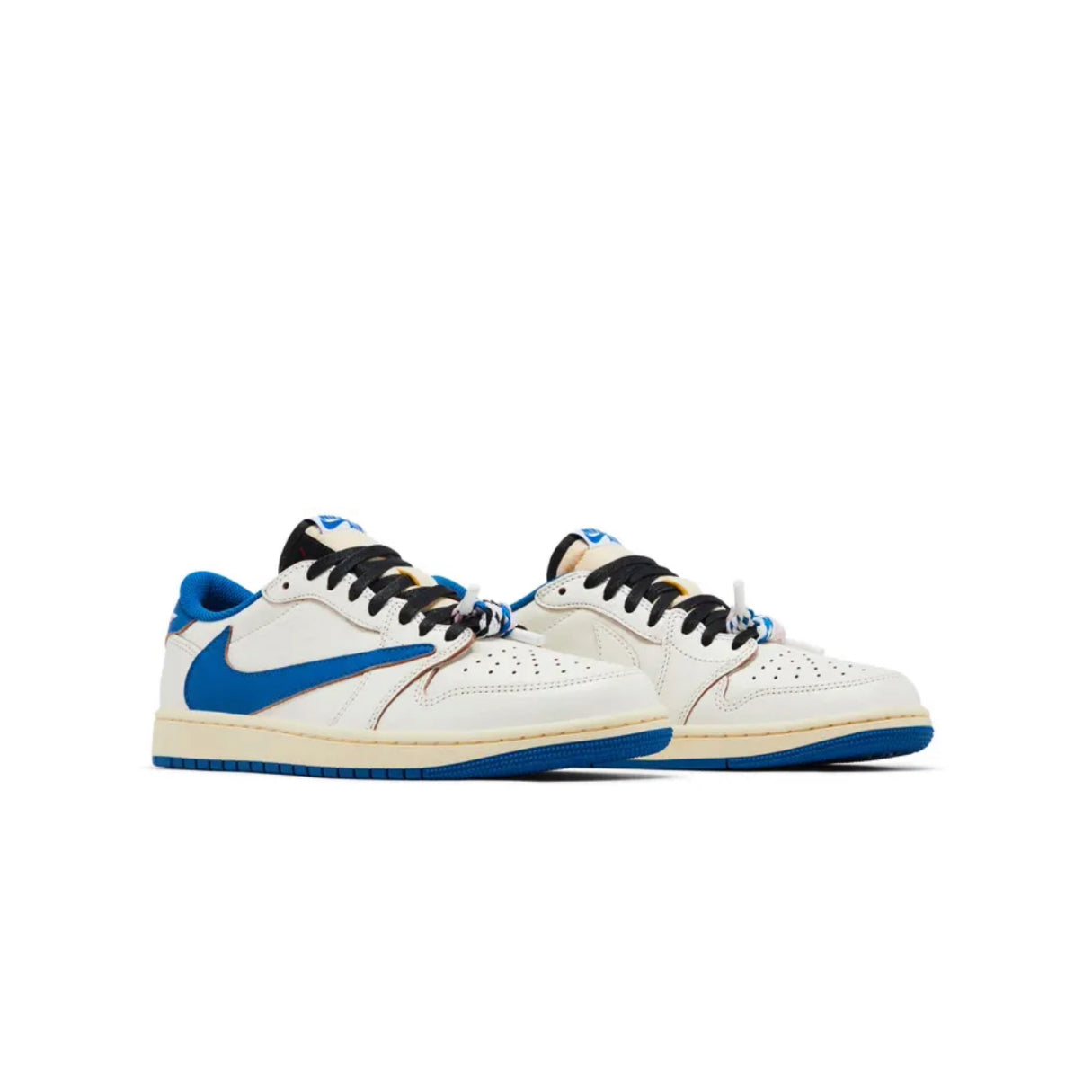 Fragment X Travis Scott X Jordan 1 Retro Low “Sail Military Blue”