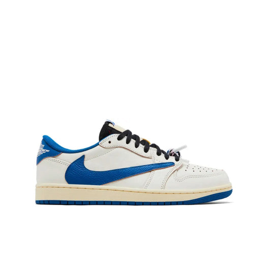 Fragment X Travis Scott X Jordan 1 Retro Low “Sail Military Blue”